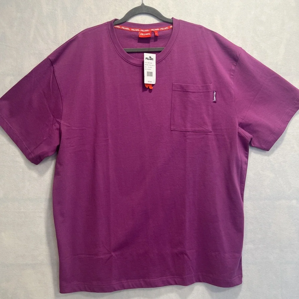 Men's Short Sleeve PILLARS  2XL Pocket Label Tee MRSP $72‎